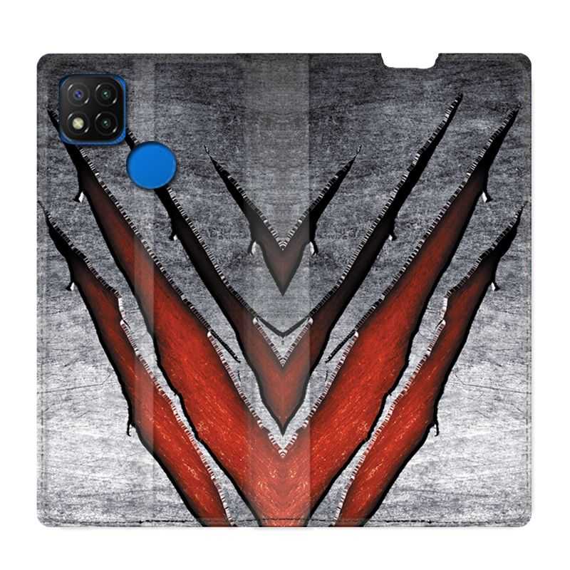 Housse Cuir Portefeuille PourXiaomi Redmi 9C Texture Beton