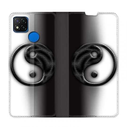 Housse Cuir Portefeuille PourXiaomi Redmi 9C Yin Yang 3d