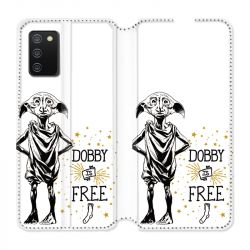 Housse cuir portefeuille Pour Samsung Galaxy A02S WB License Harry Potter Dobby Free B