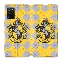 Housse cuir portefeuille Pour Samsung Galaxy A02S WB License Harry Potter Hufflepuff