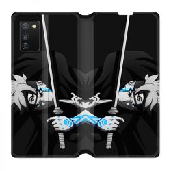 Housse cuir portefeuille Pour Samsung Galaxy A02S Manga Boruto Epée