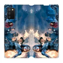 Housse cuir portefeuille Pour Samsung Galaxy A02S Manga Gunnm Affiche