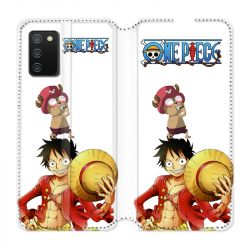 Housse cuir portefeuille Pour Samsung Galaxy A02S Manga One Piece Chopper