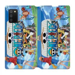 Housse cuir portefeuille Pour Samsung Galaxy A02S Manga One Piece Sunny