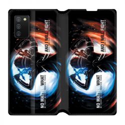 Housse cuir portefeuille Pour Samsung Galaxy A02S Manga SAO sword Art Online Fight