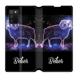 Housse cuir portefeuille Pour Samsung Galaxy A02S Signe Zodiaque 2 Bélier