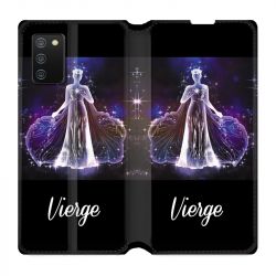 Housse cuir portefeuille Pour Samsung Galaxy A02S Signe Zodiaque 2 Vierge