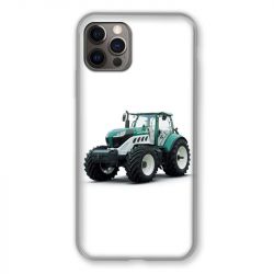 Coque Pour Iphone 13 (6.1) Agriculture Tracteur Blanc