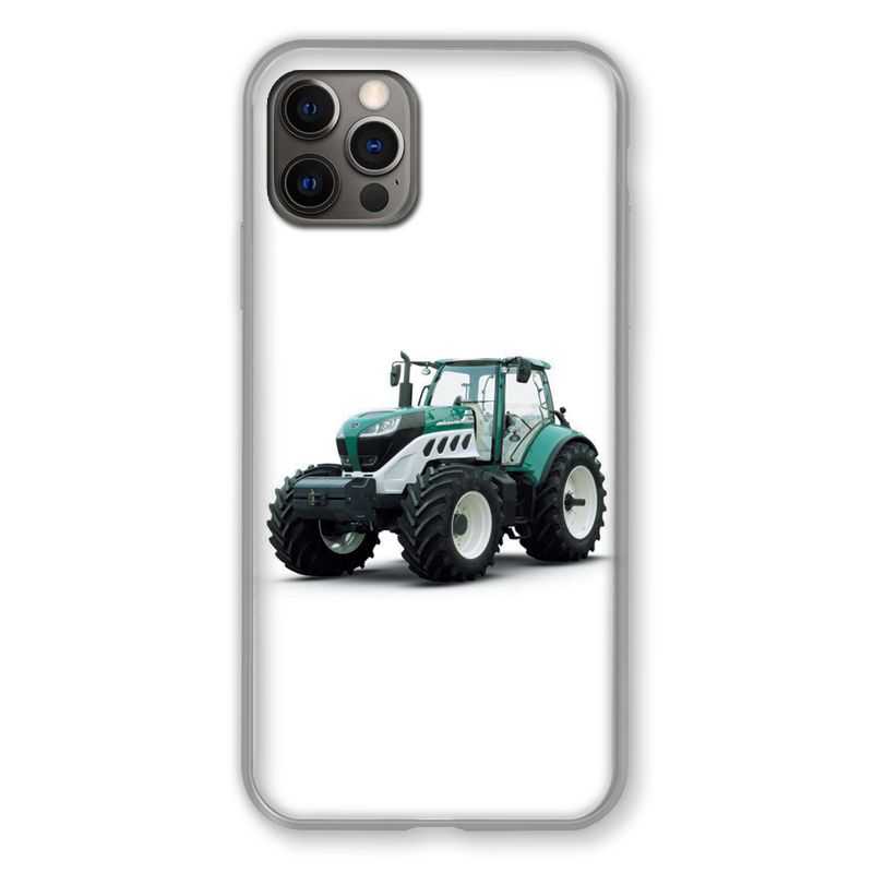 Coque Pour Iphone 13 (6.1) Agriculture Tracteur Blanc