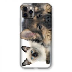 Coque Pour Iphone 13 (6.1) Chien vs Chat