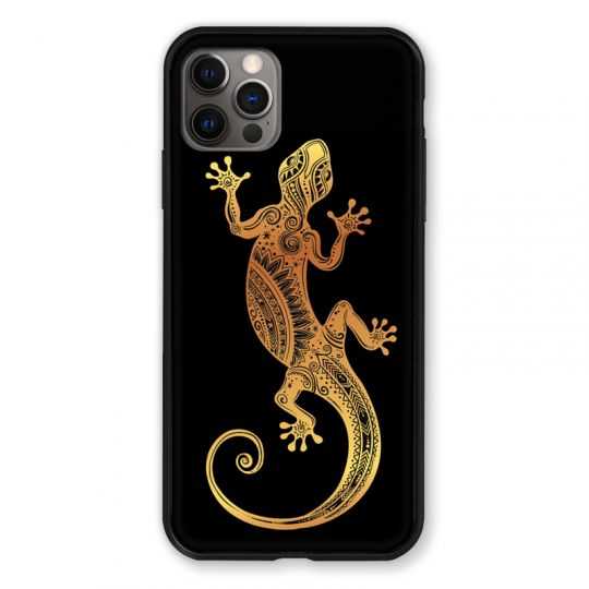 Coque Pour Iphone 13 (6.1) Animaux Maori Lezard Noir