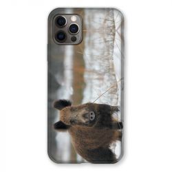 Coque Pour Iphone 13 (6.1) Chasse Sanglier Neige