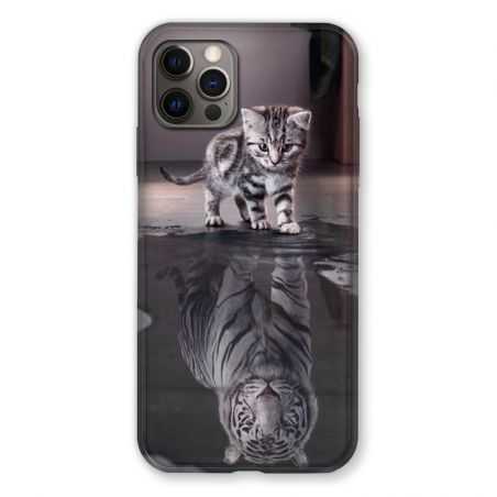 Coque Pour Iphone 13 (6.1) Chat Reflet