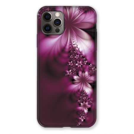 Coque Pour Iphone 13 (6.1) Fleur Violette Montante