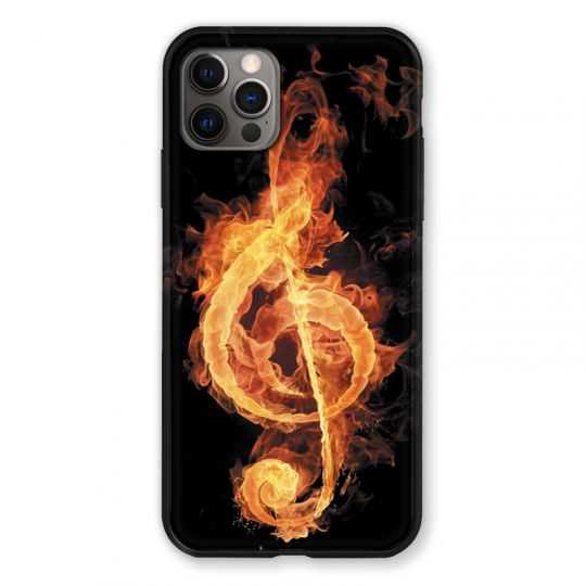 Coque Pour Iphone 13 (6.1) Musique Clé Sol Feu N