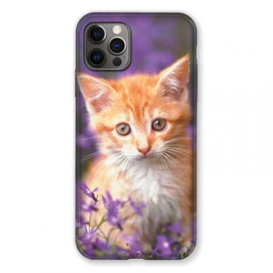 Coque Pour Iphone 13 MINI (5.4) Chat Violet
