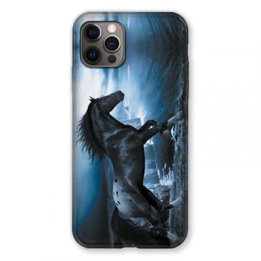 Coque Pour Iphone 13 MINI (5.4) Cheval Noir