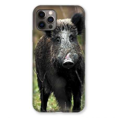Coque Pour Iphone 13 MINI (5.4) Chasse Sanglier bois