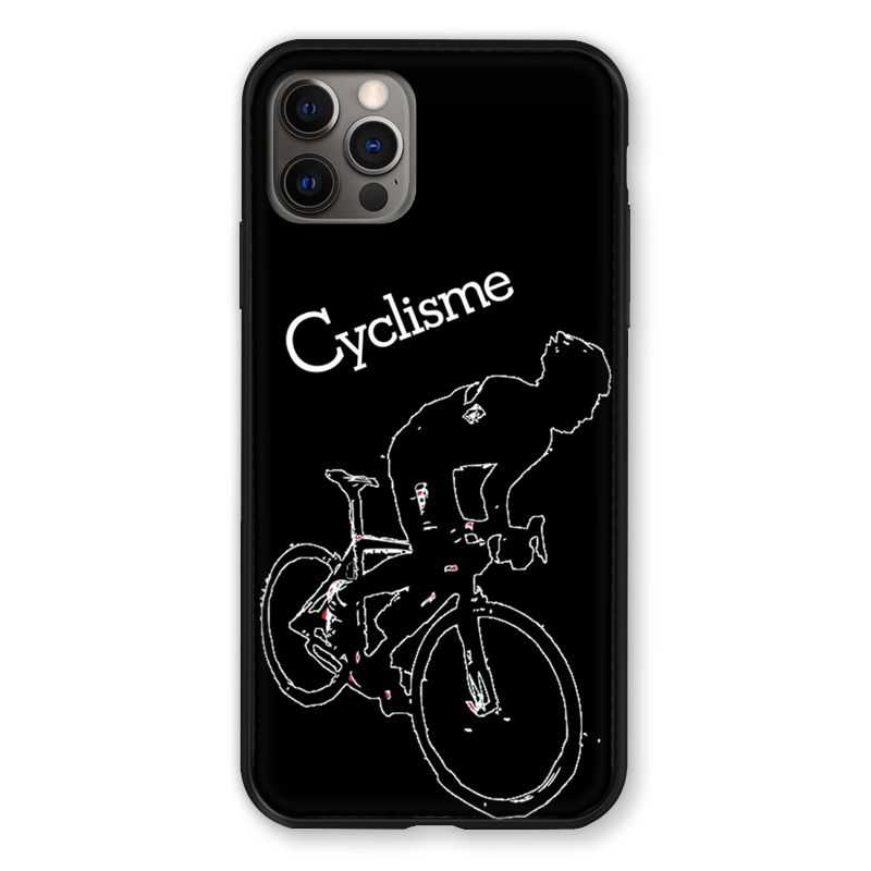 Coque Pour Iphone 13 MINI (5.4) Cyclisme Ombre Blanche