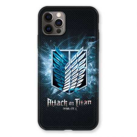 Coque Pour Iphone 13 MINI (5.4) Manga Attaque Titans Noir