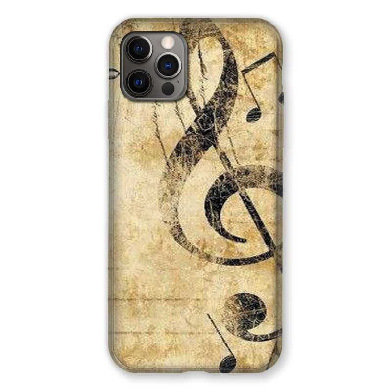 Coque Pour Iphone 13 MINI (5.4) Musique Clé Sol Vintage