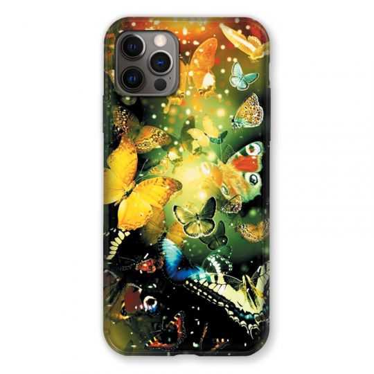 Coque Pour Iphone 13 MINI (5.4) Papillon Jaune