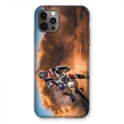 Coque Pour Iphone 13 PRO Moto Cross Blanc