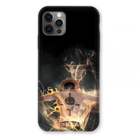 Coque Pour Iphone 13 PRO Manga One Piece Ace Noir