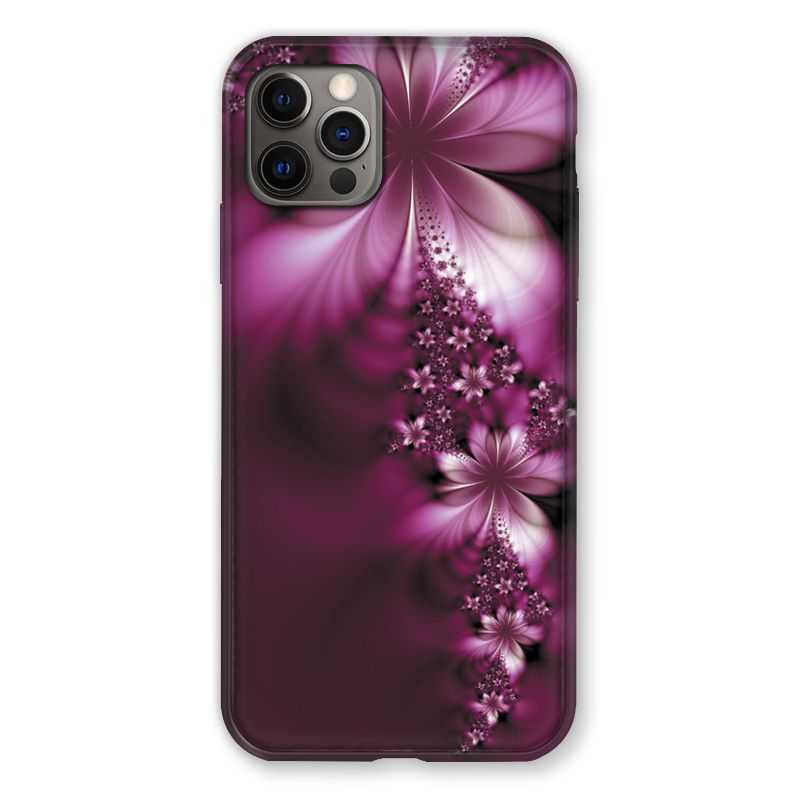 Coque Pour Iphone 13 PRO Fleur Violette Montante