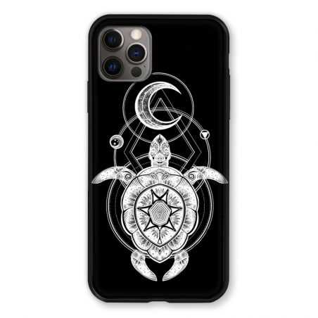 Coque Pour Iphone 13 PRO Animaux Maori Tortue Noir