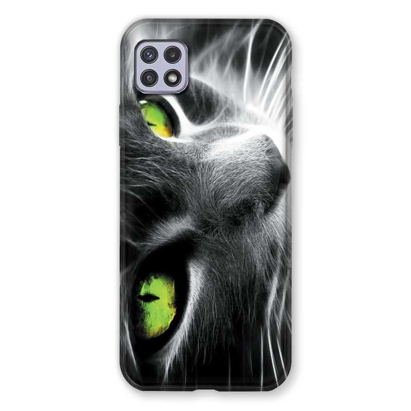 Coque Pour Samsung Galaxy A22 5G Chat Vert