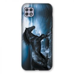Coque Pour Samsung Galaxy A22 5G Cheval Noir