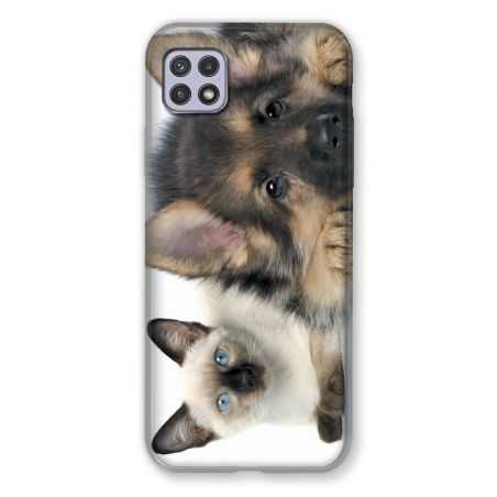 Coque Pour Samsung Galaxy A22 5G Chien vs Chat