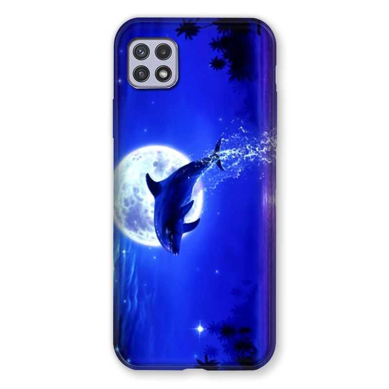Coque Pour Samsung Galaxy A22 5G Dauphin Lune