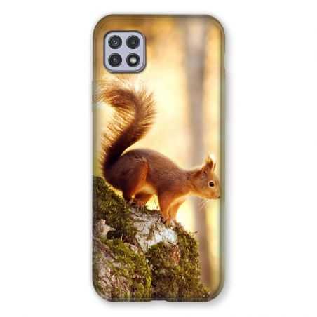 Coque Pour Samsung Galaxy A22 5G Ecureuil Bois
