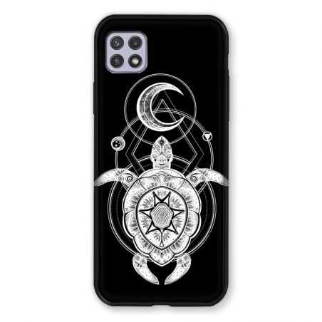 Coque Pour Samsung Galaxy A22 5G Animaux Maori Tortue Noir