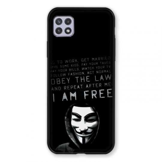 Coque Pour Samsung Galaxy A22 5G Anonymous I am free