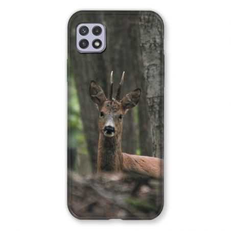 Coque Pour Samsung Galaxy A22 5G Chasse Chevreuil Bois