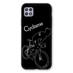 Coque Pour Samsung Galaxy A22 5G Cyclisme Ombre Blanche