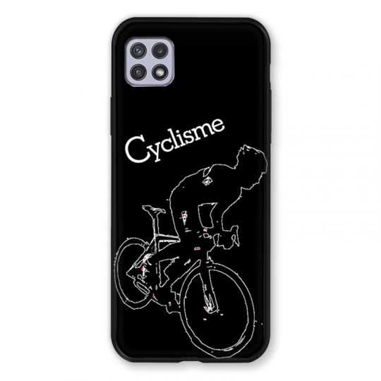 Coque Pour Samsung Galaxy A22 5G Cyclisme Ombre Blanche