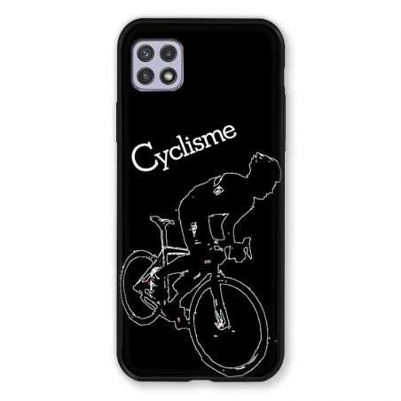 Coque Pour Samsung Galaxy A22 5G Cyclisme Ombre Blanche