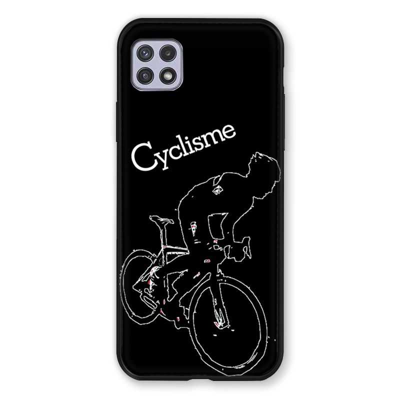 Coque Pour Samsung Galaxy A22 5G Cyclisme Ombre Blanche