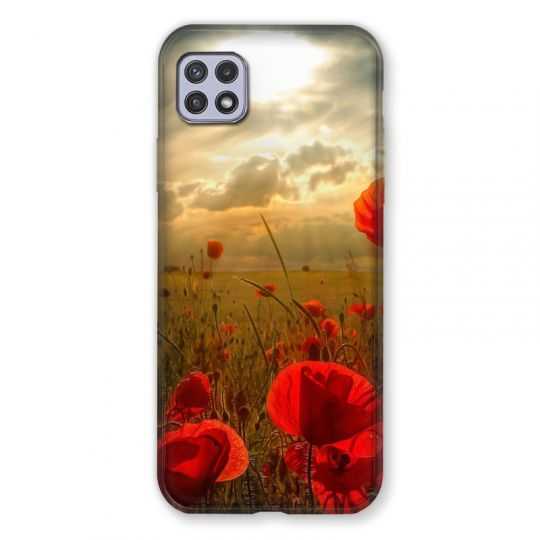 Coque Pour Samsung Galaxy A22 5G Fleur Coquelicot