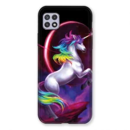 Coque Pour Samsung Galaxy A22 5G Licorne Arc en ciel