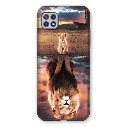 Coque Pour Samsung Galaxy A22 5G Lion Reflet
