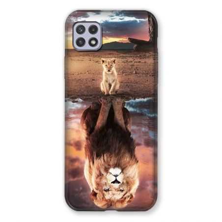 Coque Pour Samsung Galaxy A22 5G Lion Reflet