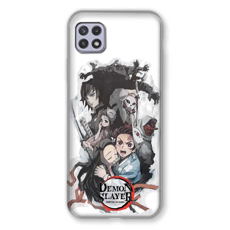 Coque Pour Samsung Galaxy A22 5G Manga Demon Slayer Blanc