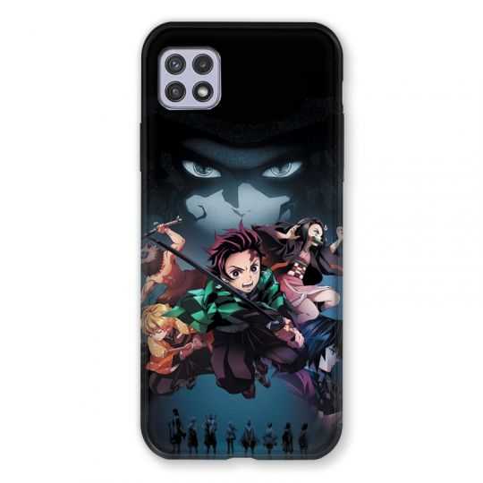 Coque Pour Samsung Galaxy A22 5G Manga Demon Slayer Noir