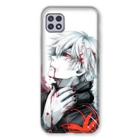 Coque Pour Samsung Galaxy A22 5G Manga Kaneki Blanc