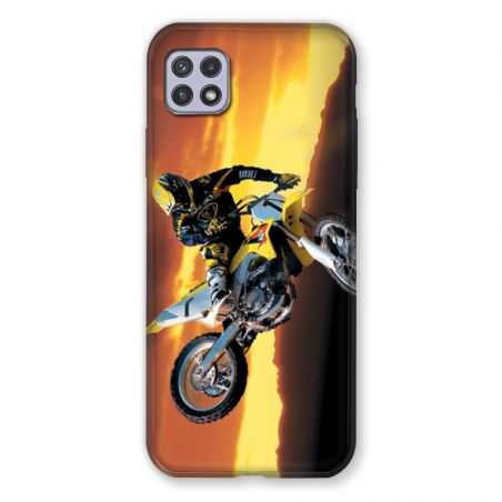Coque Pour Samsung Galaxy A22 5G Moto Cross Noir